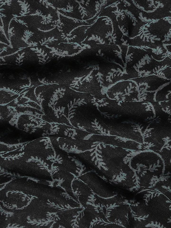 Black Cotton Linen Saree