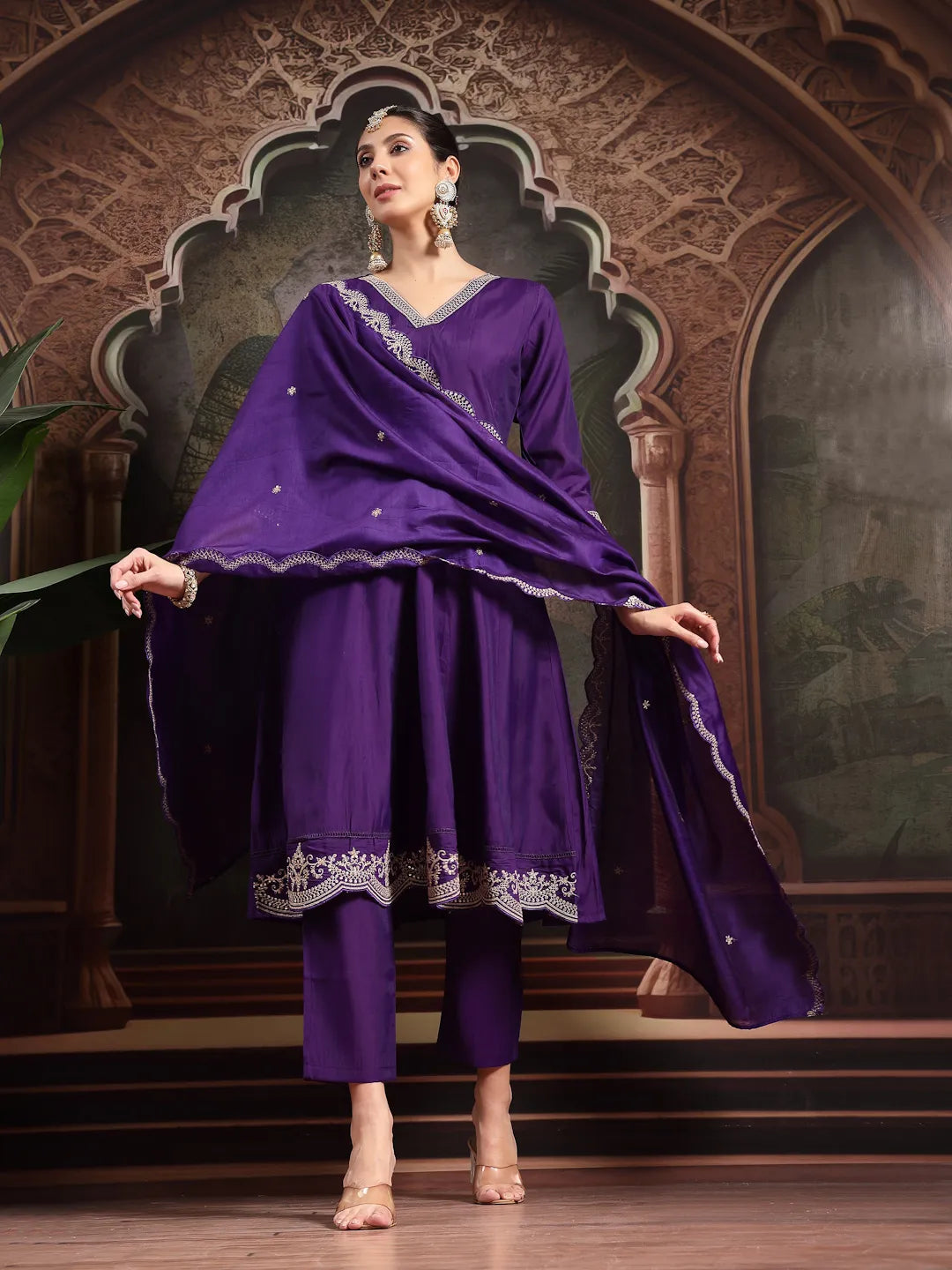 purple yufta kurta