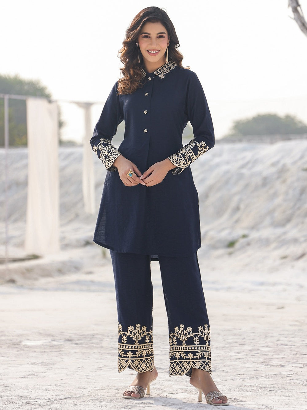 Navy_Blue_Pure_Silk_Co-ord_set