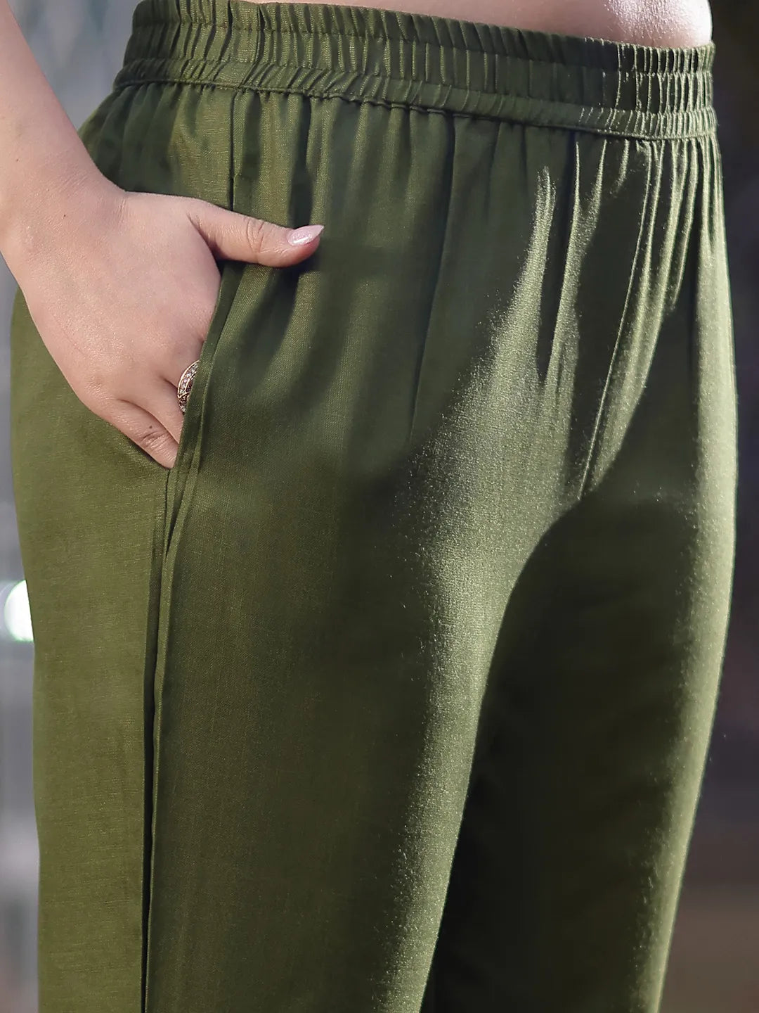 Cream Cotton Pakistani Straight Kurta Trouser Dupatta Set