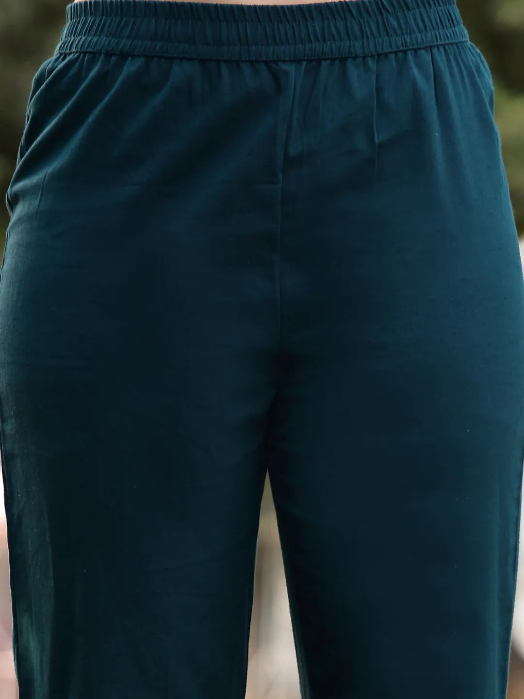 Grey Floral Print Lilen A Line Have A Lining Kurta Trouser Dupatta Set