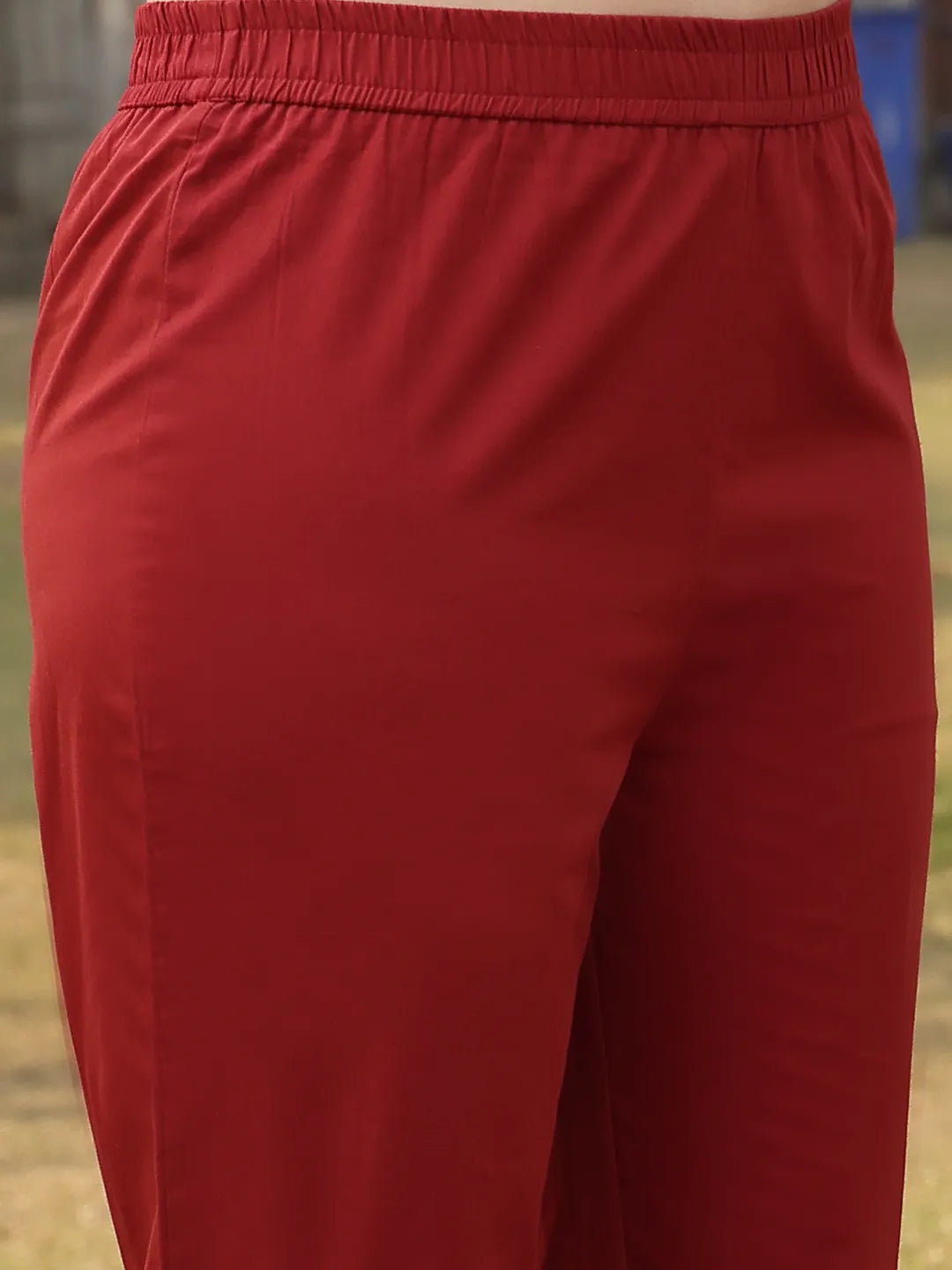 Beige Floral Print Lilen A Line Have A Lining Kurta Trouser Dupatta Set