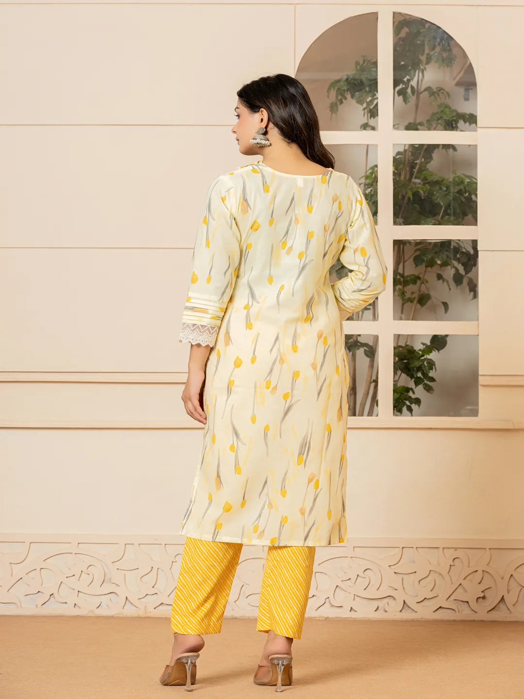 cotton yellow kurta dupatta setoffline_sku-13-Yufta Store-7045SKDYLM
