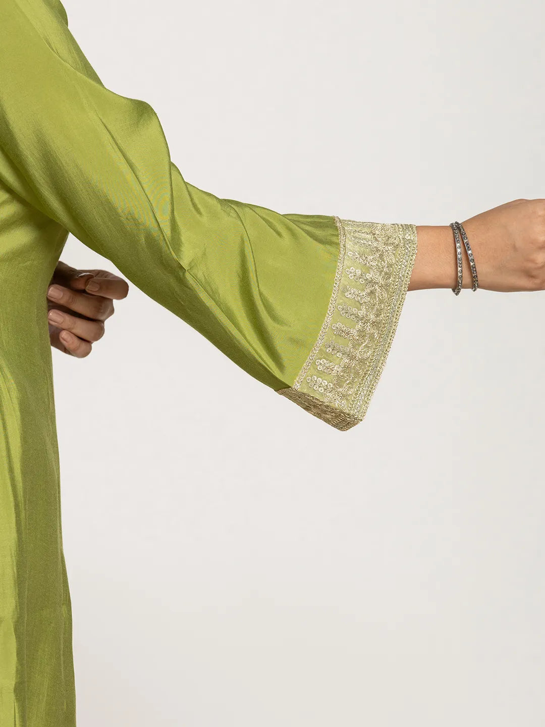 Green Silk Suit Set