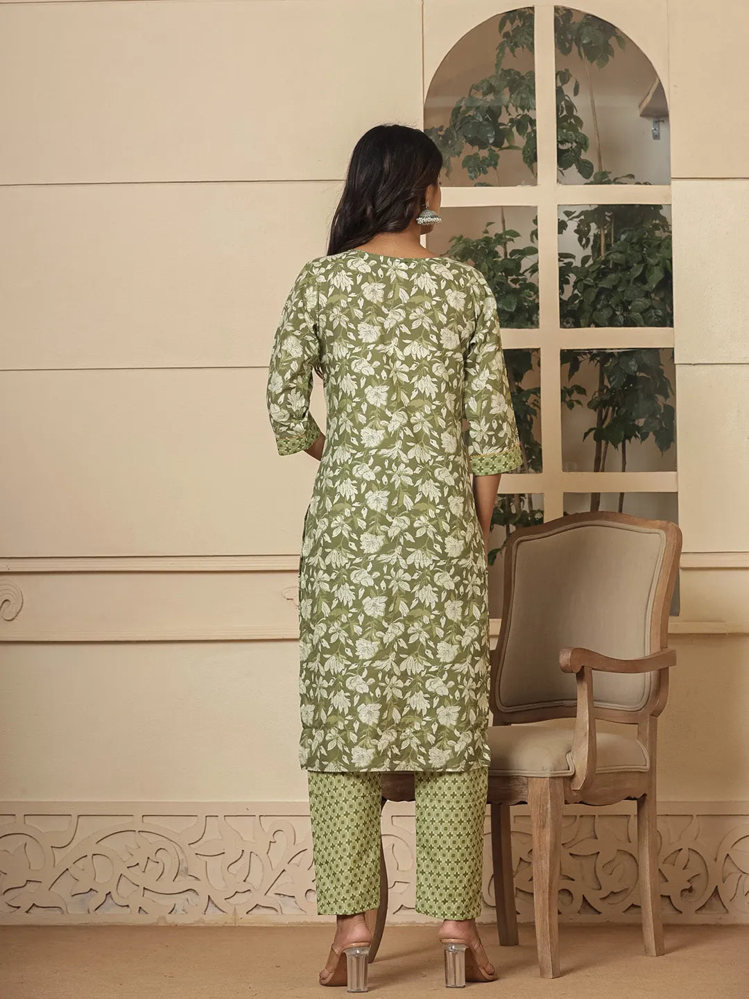 cotton green gota_patti kurta dupatta pant setoffline_sku-53-Yufta Store-7233SKDGRM