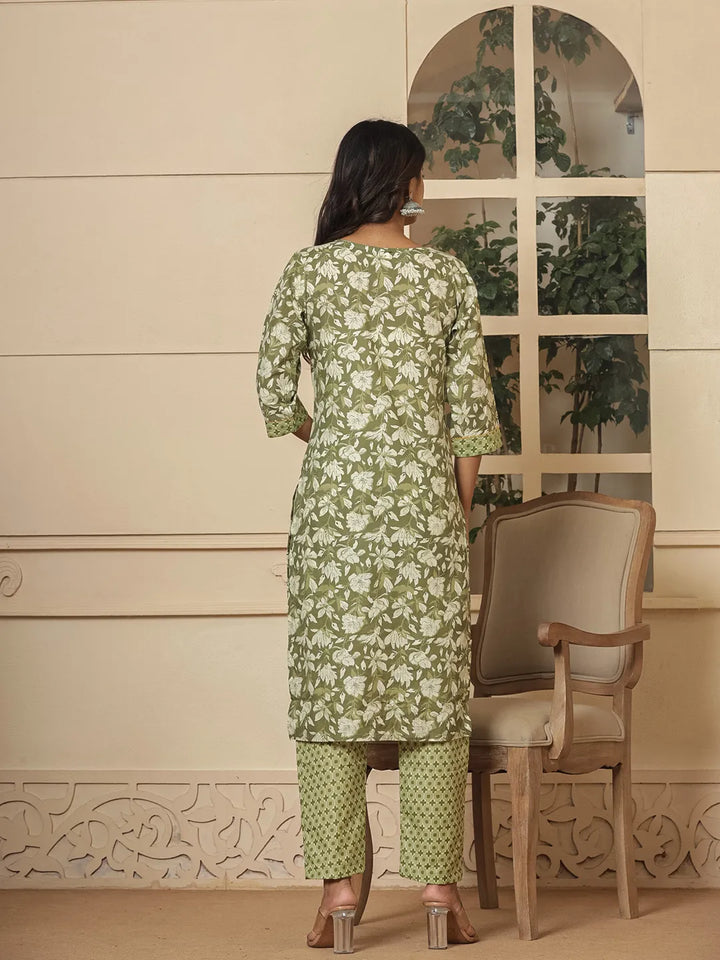 cotton green gota_patti kurta dupatta pant setoffline_sku-53-Yufta Store-7233SKDGRM