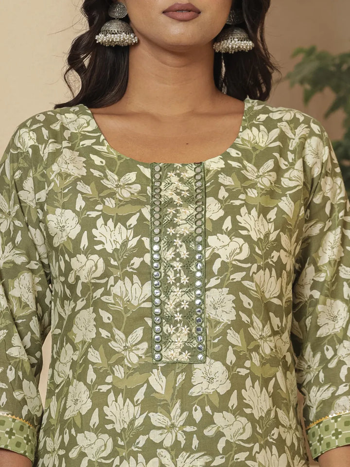 cotton green gota_patti kurta dupatta pant setoffline_sku-53-Yufta Store-7233SKDGRM