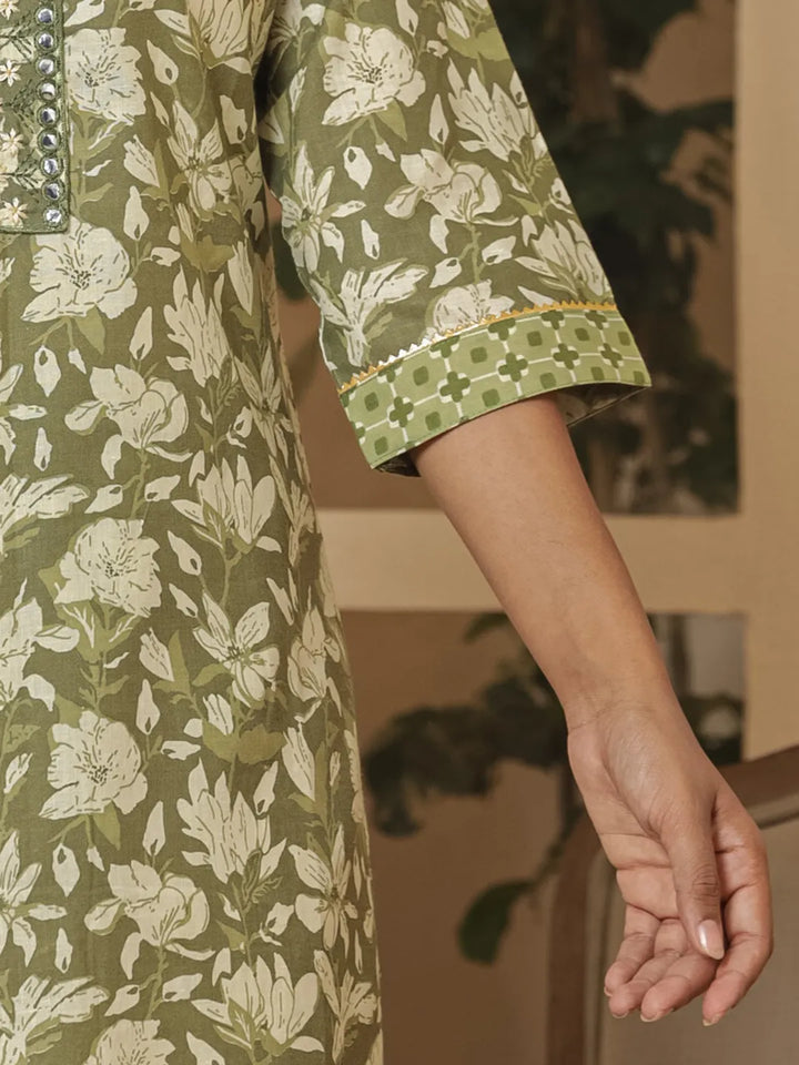 cotton green gota_patti kurta dupatta pant setoffline_sku-53-Yufta Store-7233SKDGRM