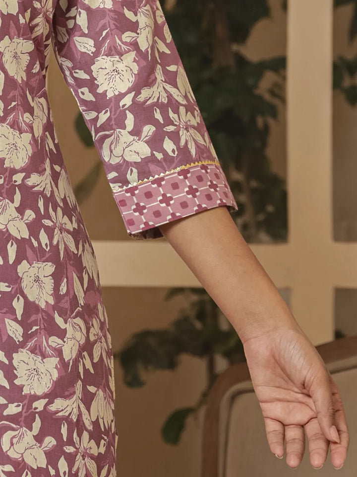 cotton purple kurta dupatta pant setoffline_sku-55-Yufta Store-7233SKDPRM