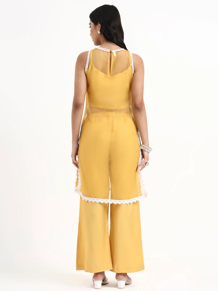 Yellow Organza Co-Ord Set