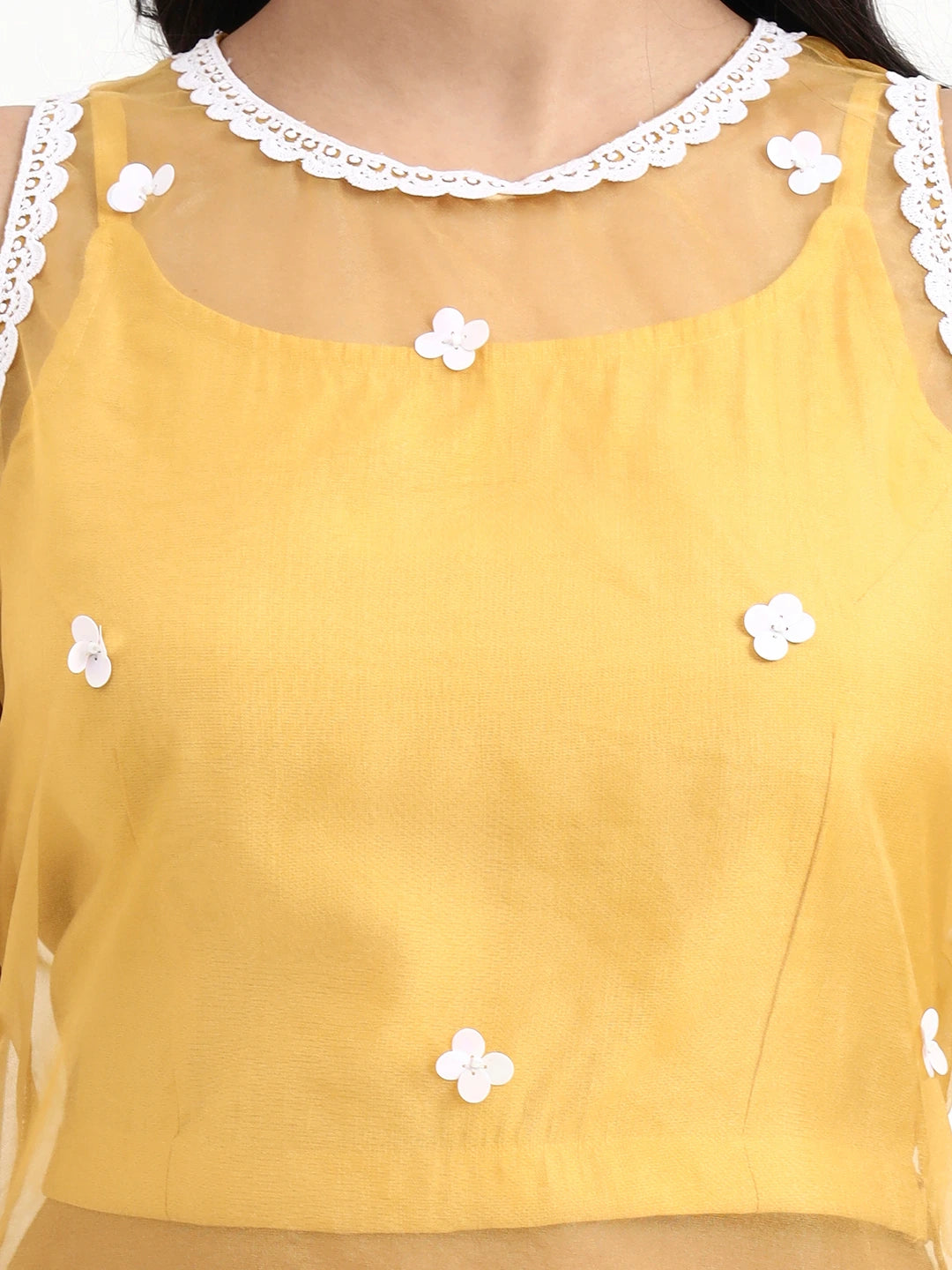 Yellow Organza Co-Ord Set