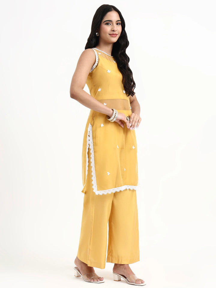 Yellow Organza Co-Ord Set