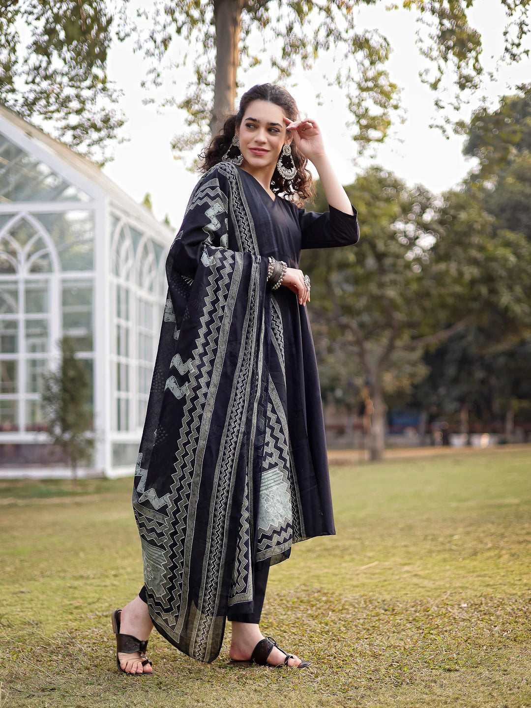 Cotton Black Materinty Kurta Set-Yufta Store-7387SKDBKM