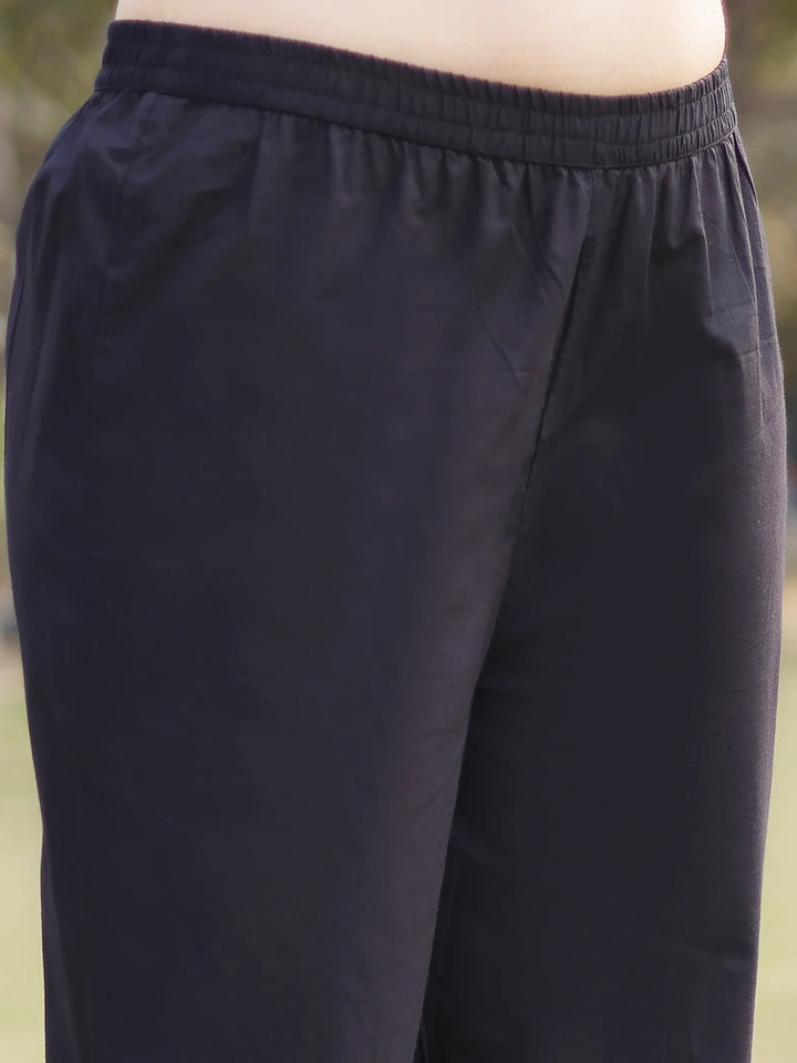 Cotton Black Materinty Kurta Set-Yufta Store-7387SKDBKM