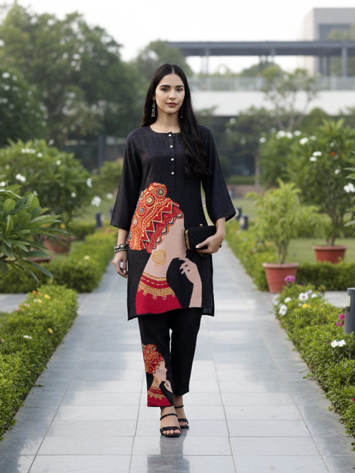 Muslin Black Co-Ord Set