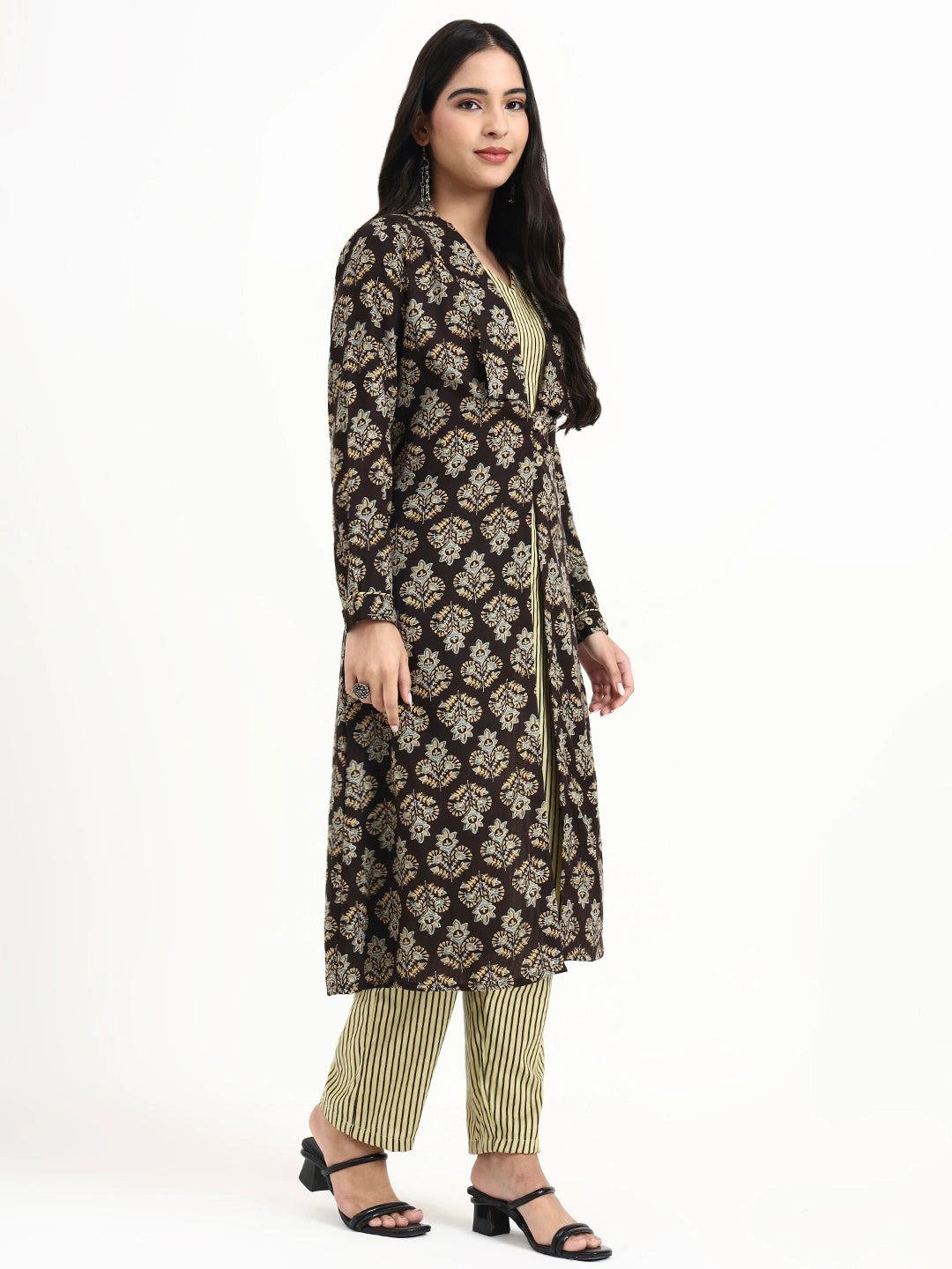 Black Cotton Jacket Co-Ord Set