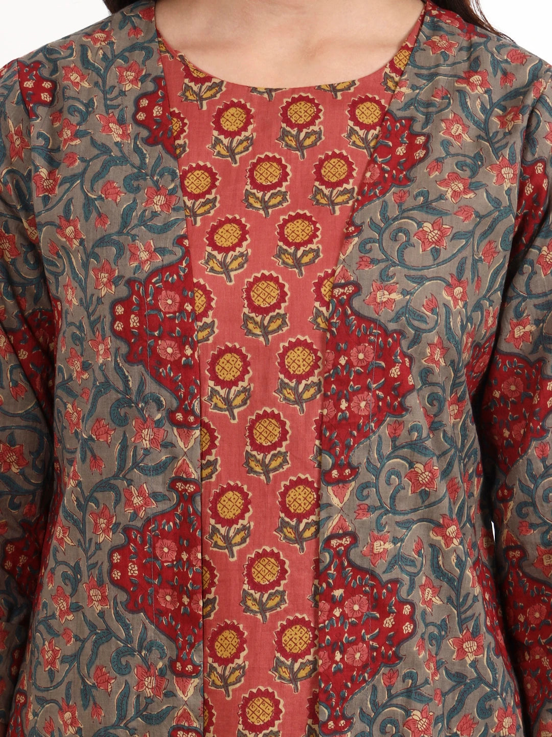 Grey Cotton Aline Style Co-Ord Set