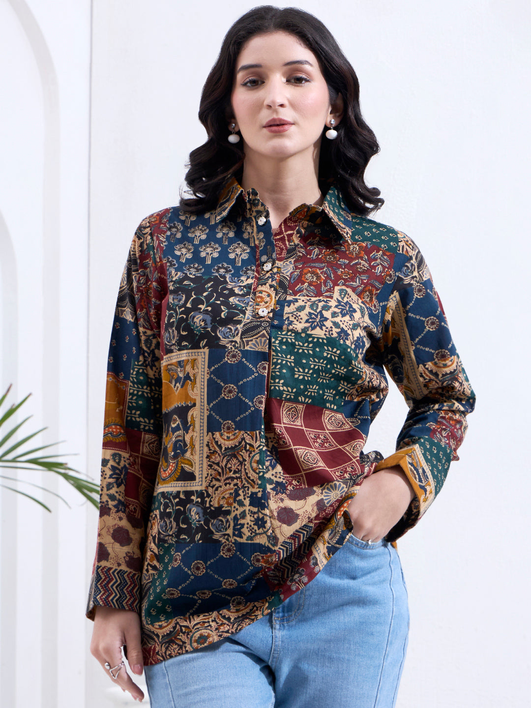 Multicolur Cotton Ethnic Motifs Shirt Regular price Rs. 1,649.00 Sale price Rs. 824.00 Save 50% No reviews Ships in 48 h