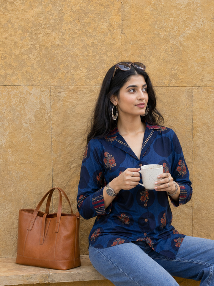 Blue Cotton Shirt