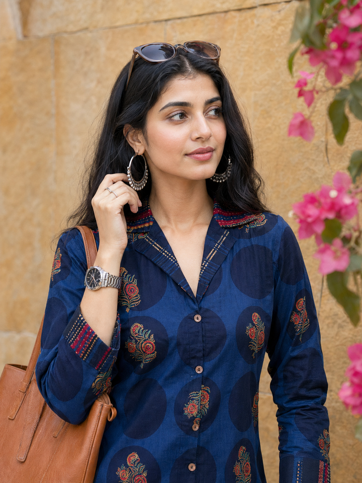 Blue Cotton Shirt