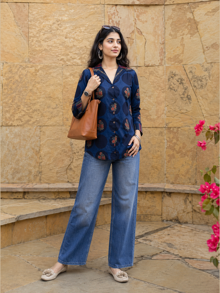 Blue Cotton Shirt