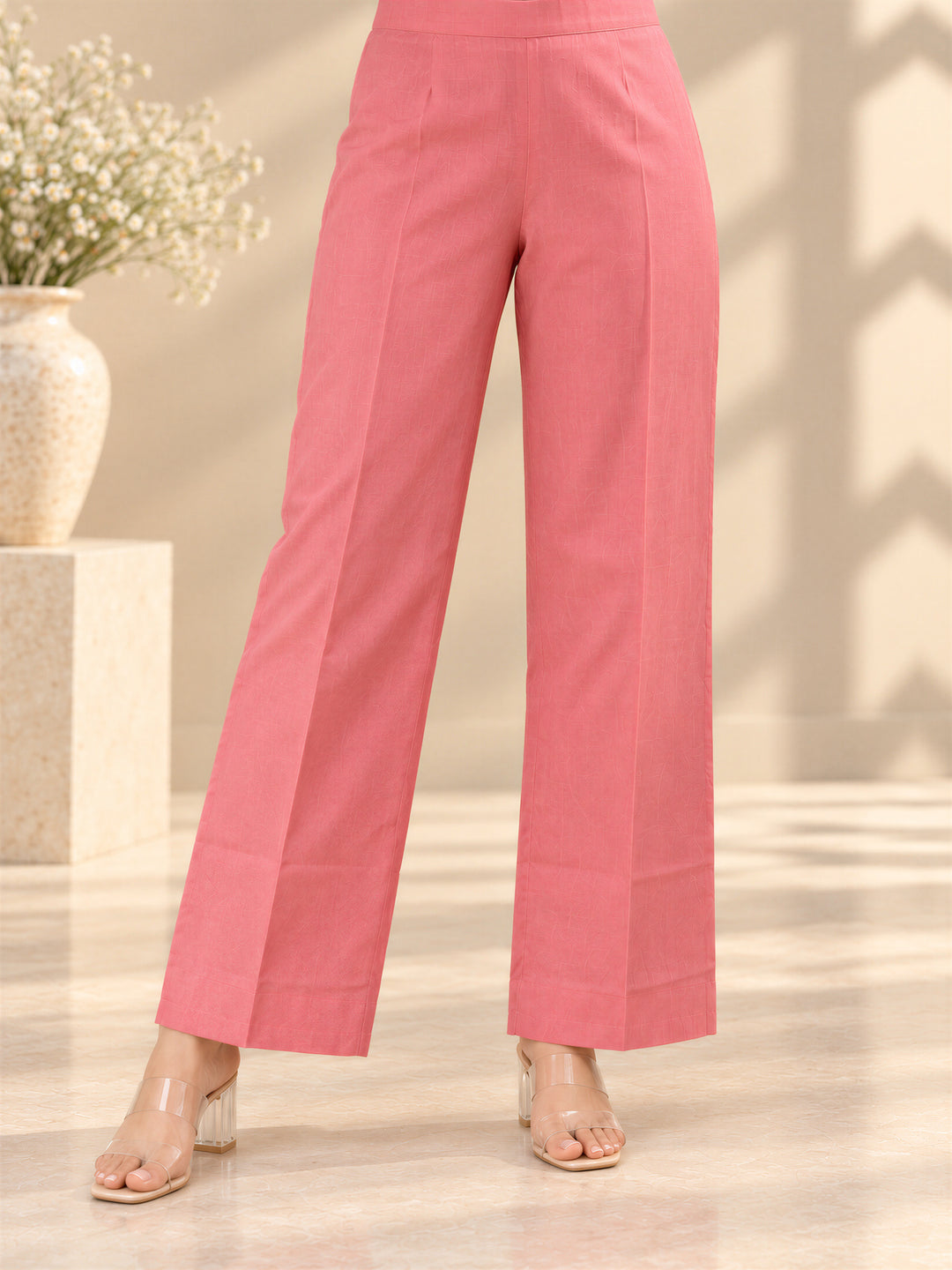 Chanderi Silk Peach Co-Ord Set