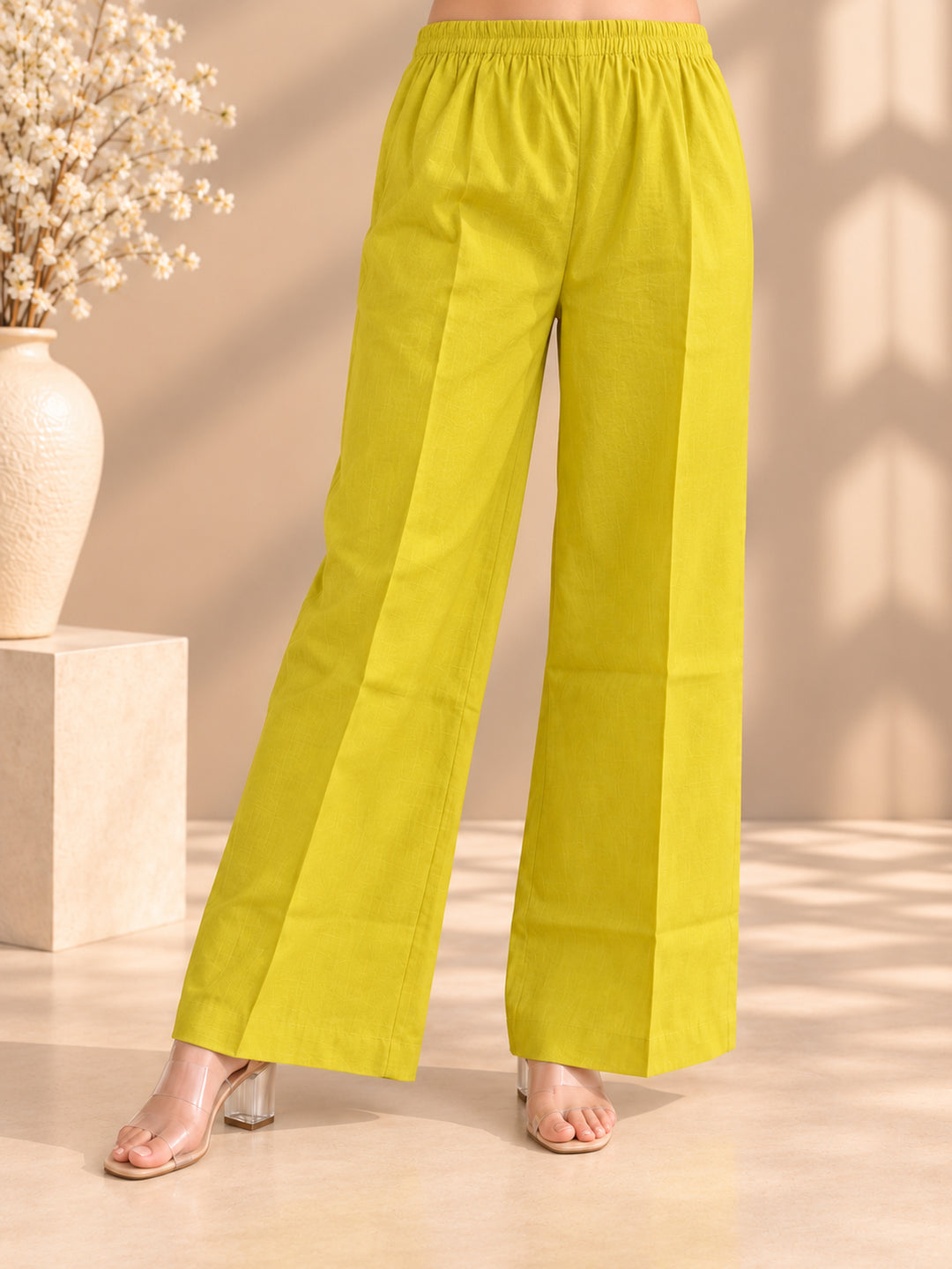 Chanderi Silk  Yellow Co-Ord Set