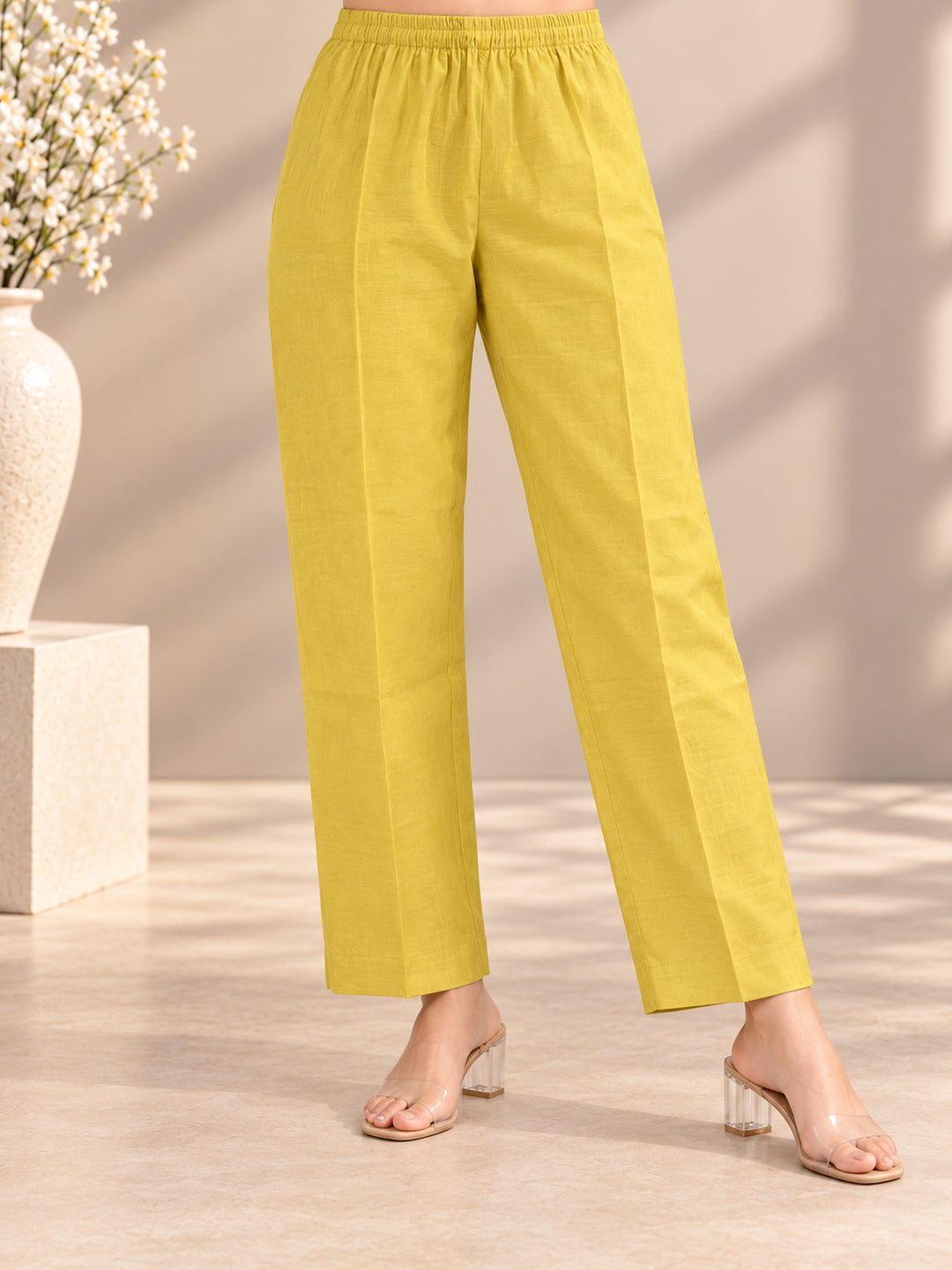 Chanderi Silk Yellow  Co-Ord Set