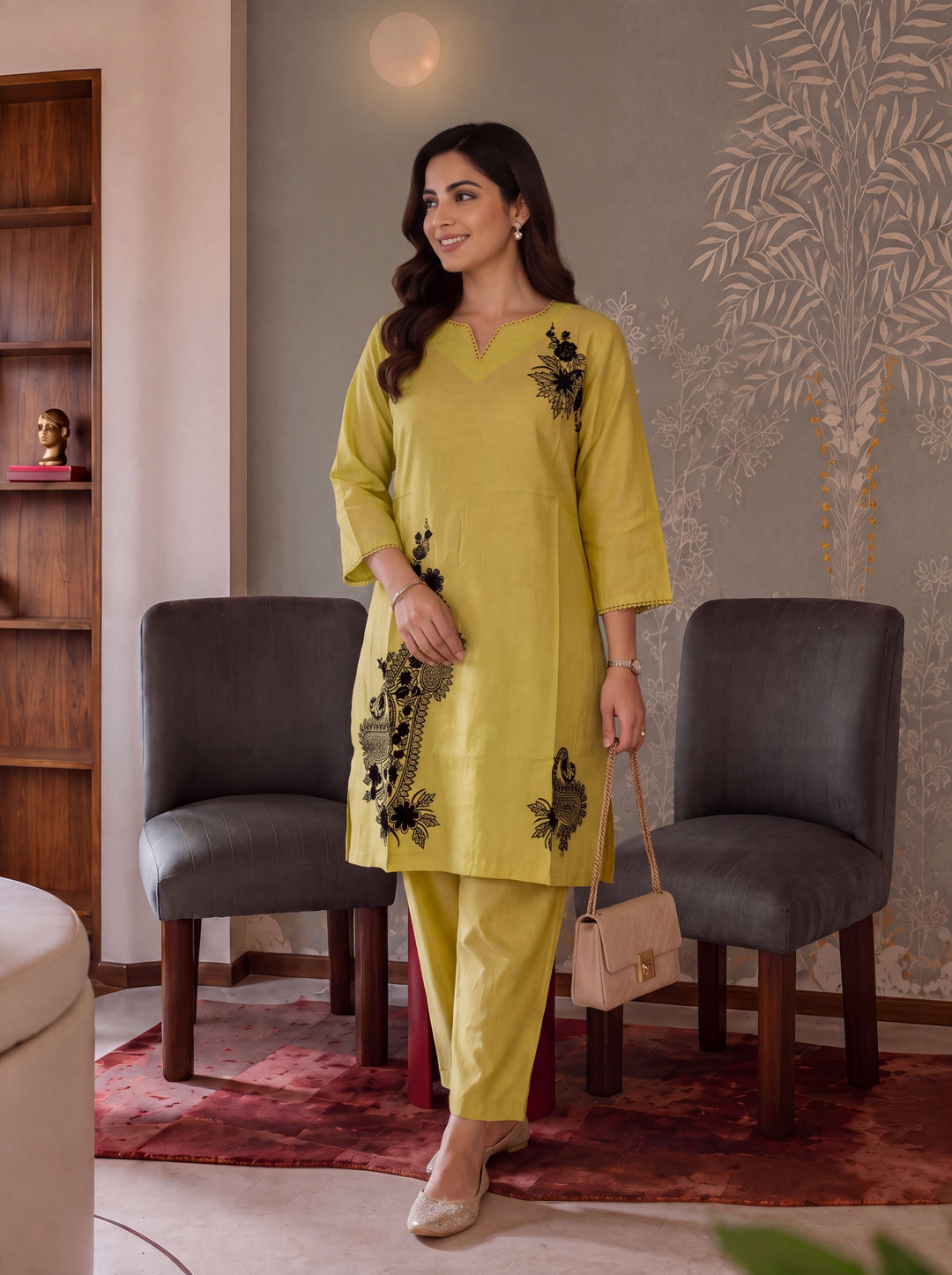 Chanderi Silk Yellow Co-Ord Set