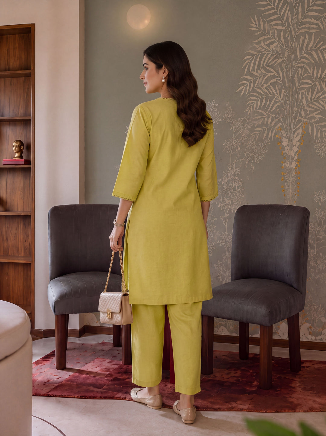 Chanderi Silk Yellow Co-Ord Set