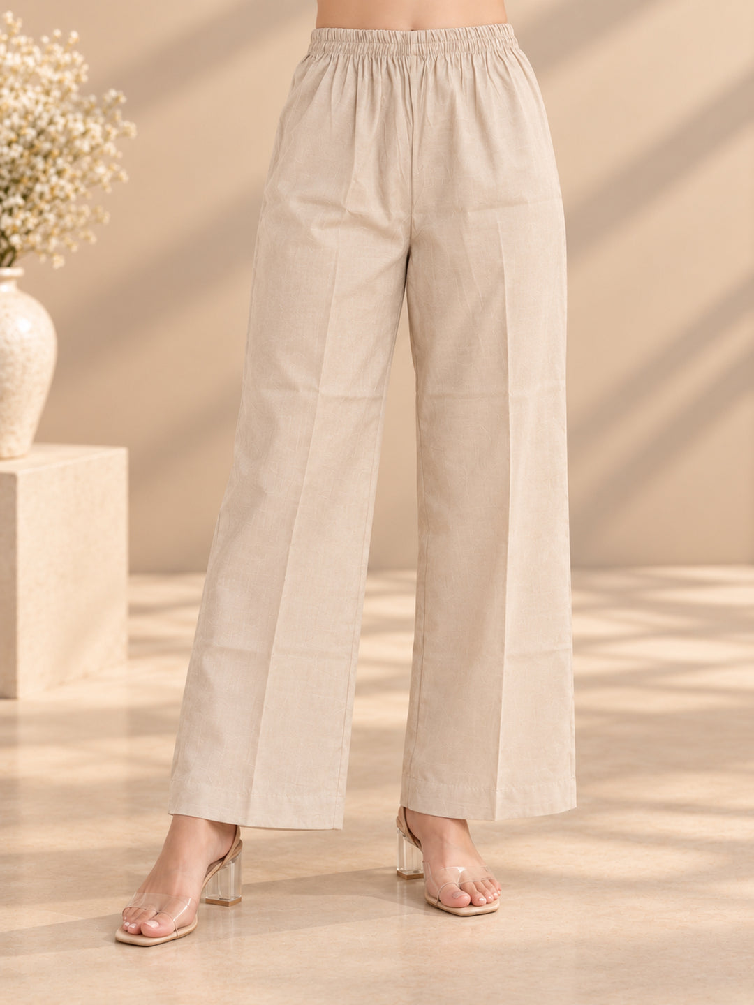 Chanderi Silk  Beige Co-Ord Set
