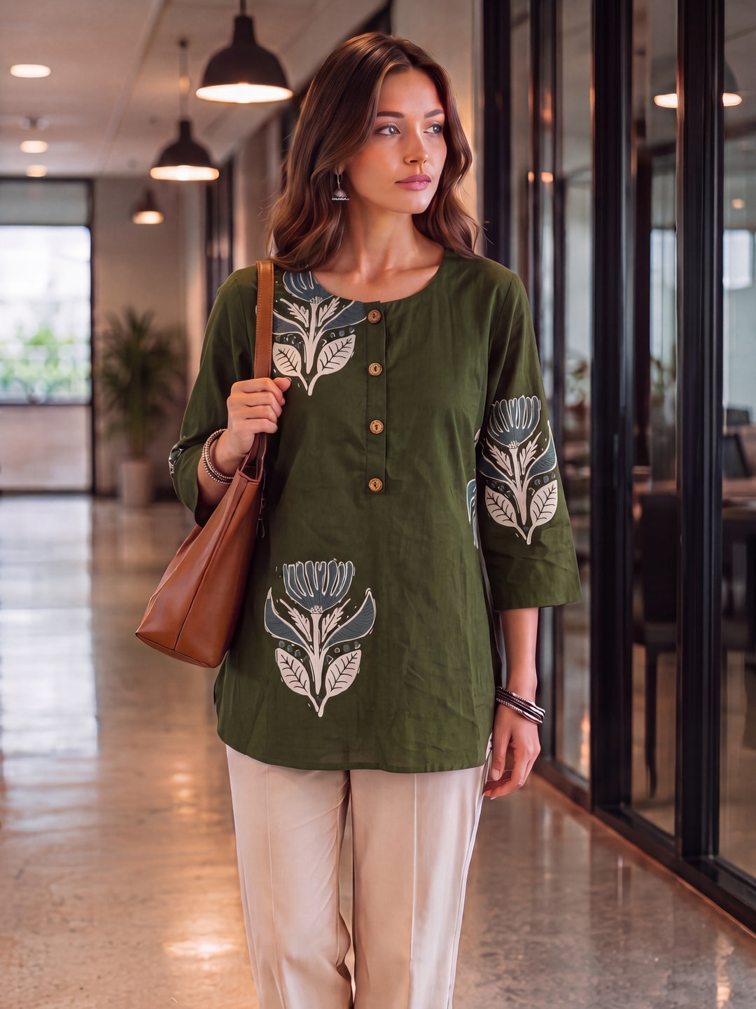 Green Cotton Top