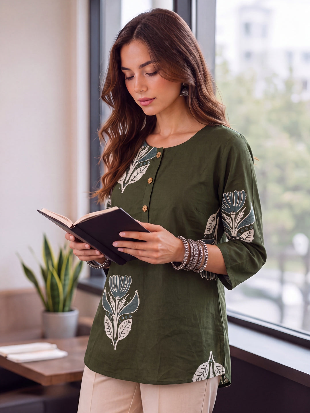 Green Cotton Top