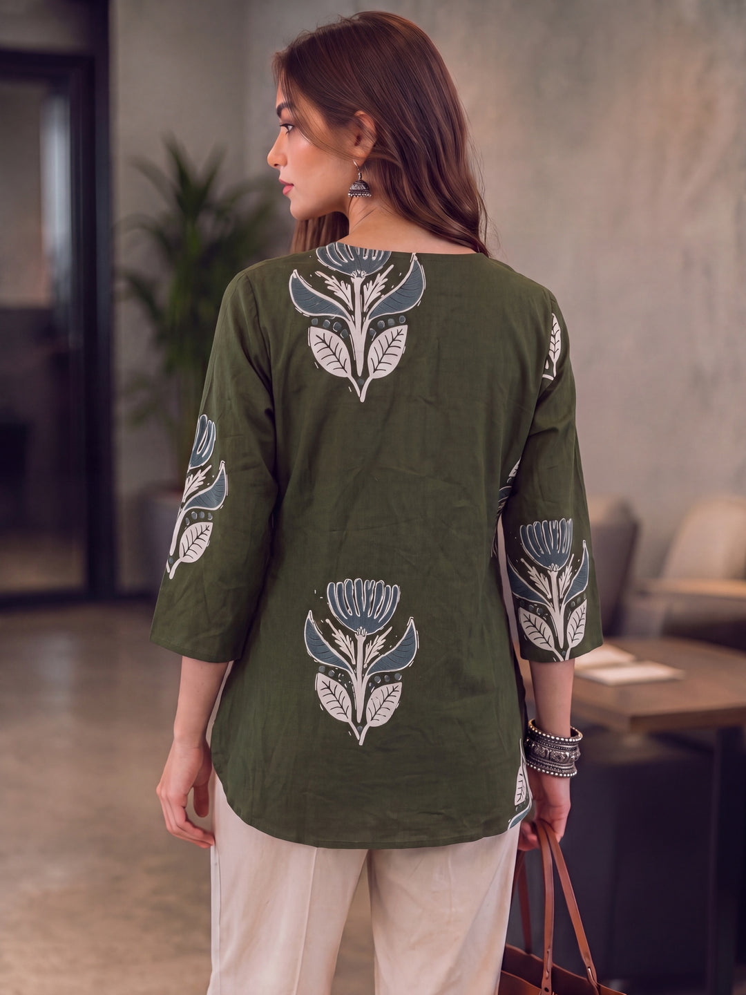 Green Cotton Top