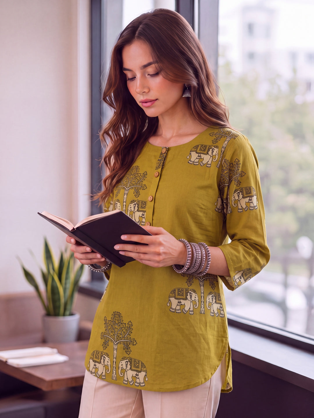 Lime Green Cotton Top