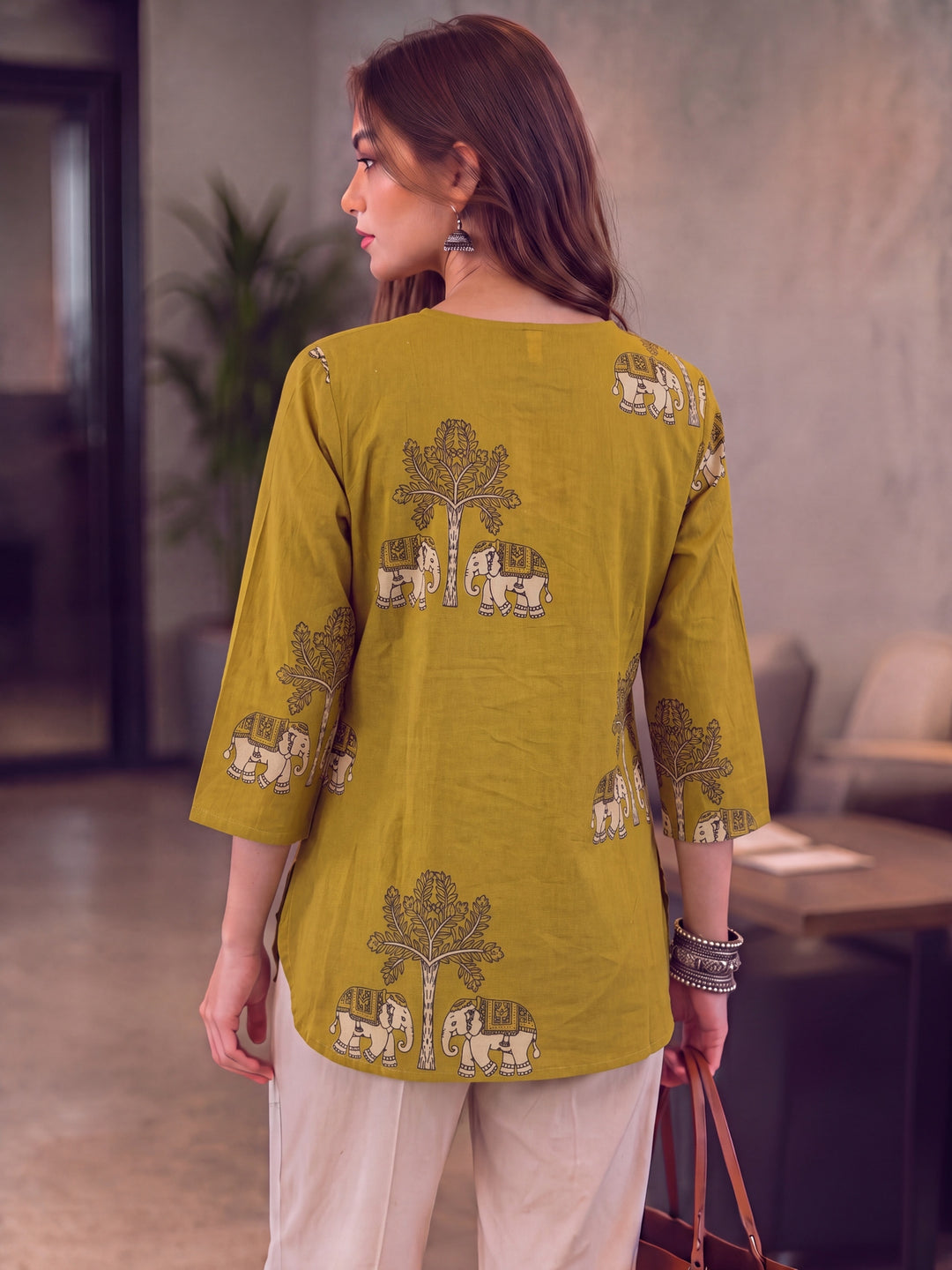 Lime Green Cotton Top