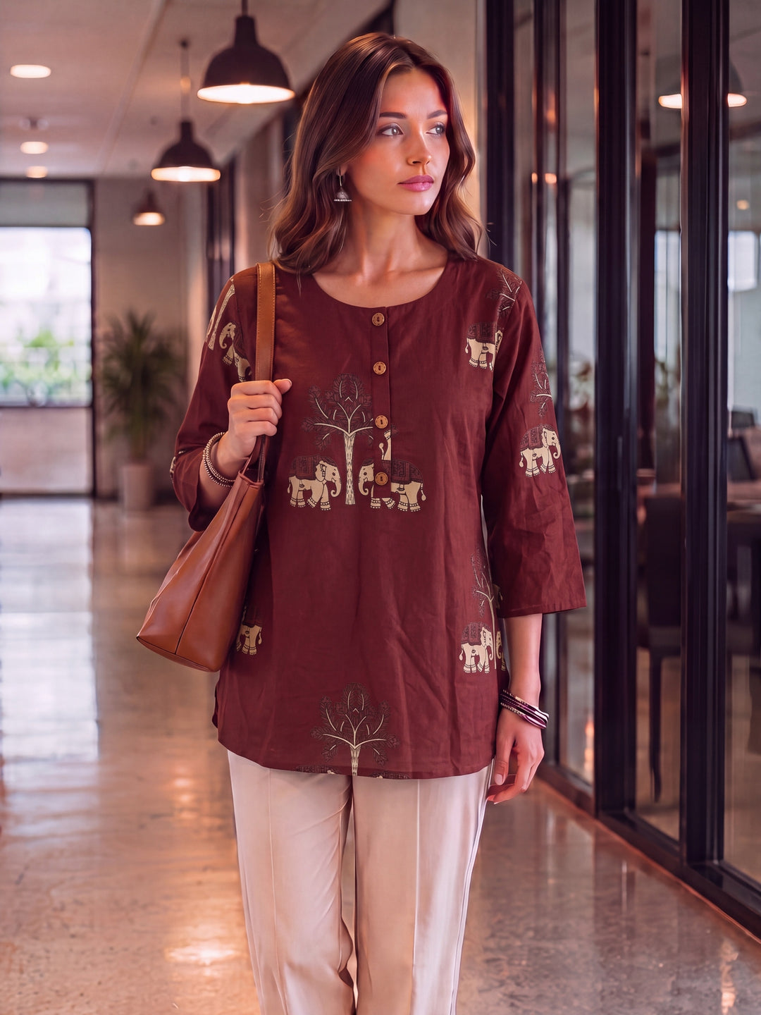 Maroon Cotton Top
