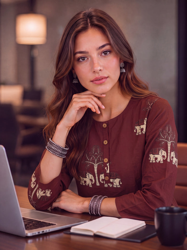 Maroon Cotton Top