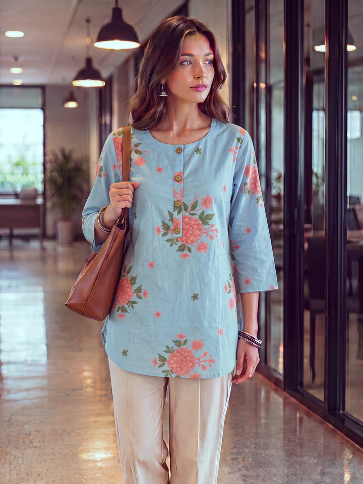 Blue Cotton Top