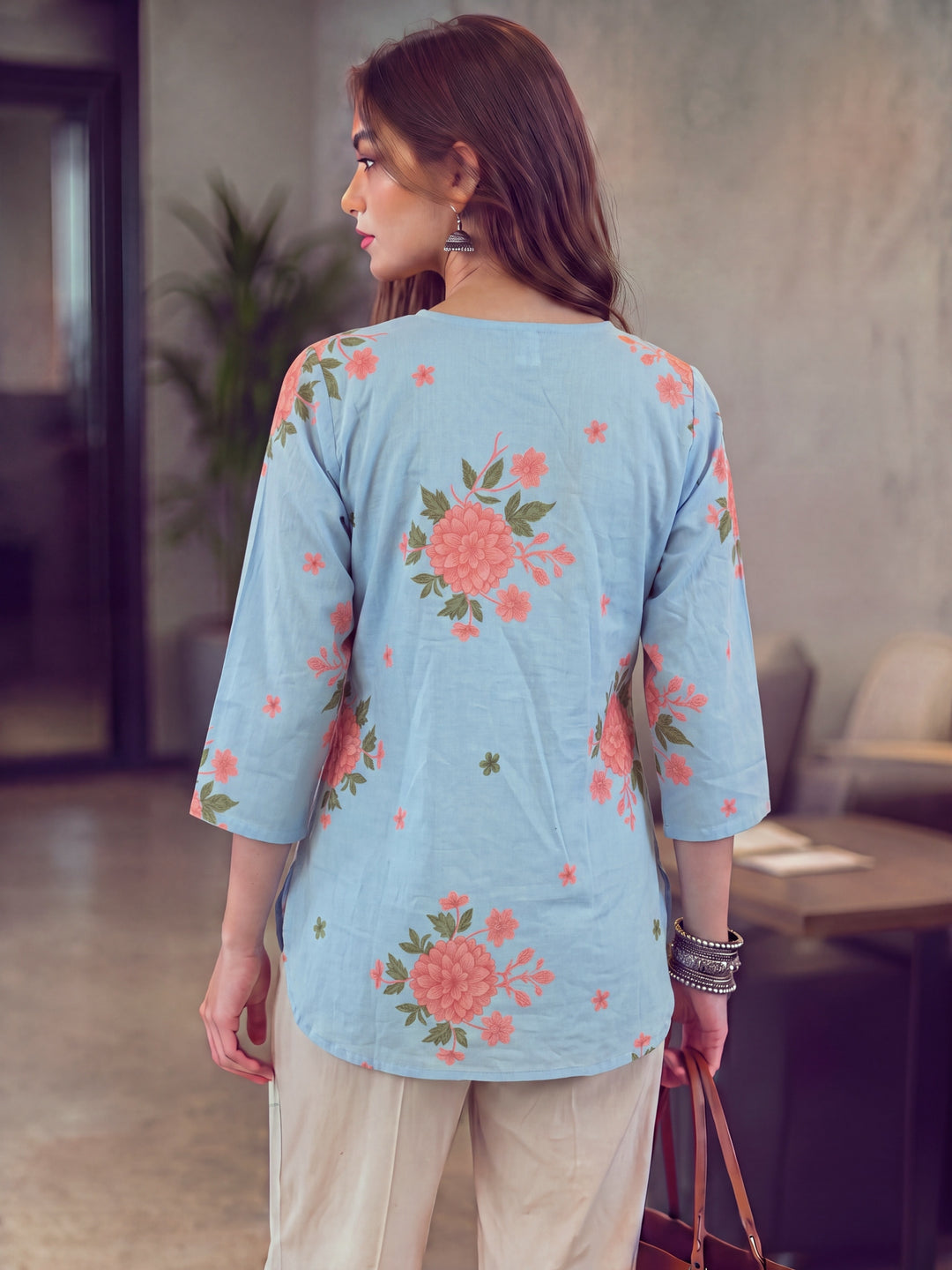 Blue Cotton Top