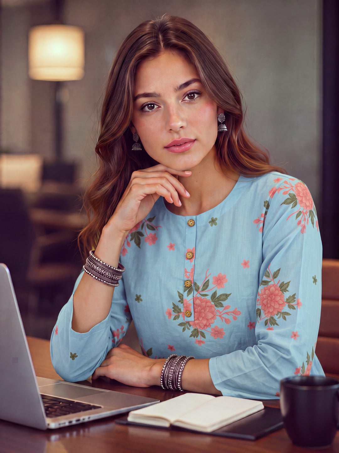 Blue Cotton Top