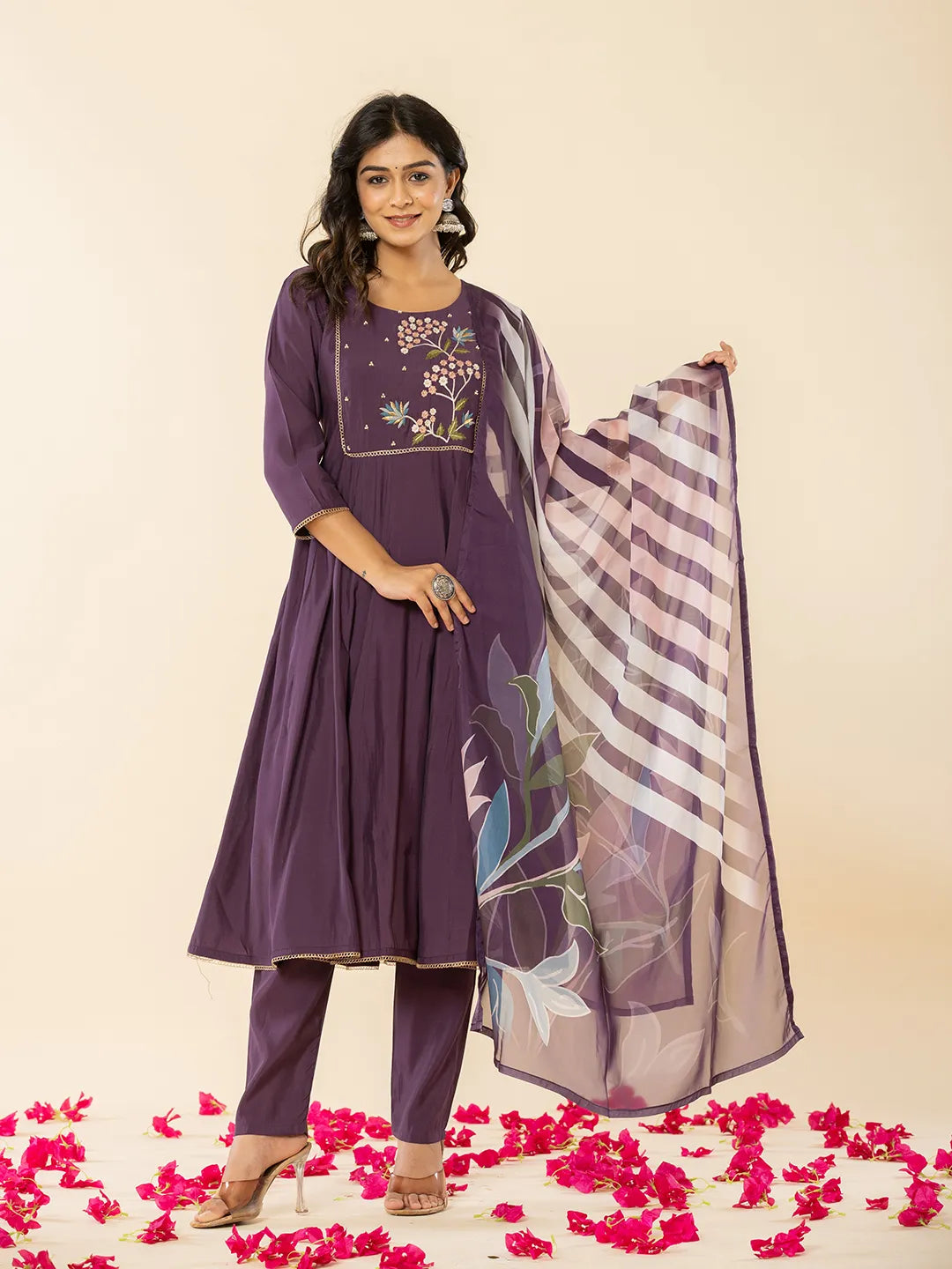 anarkali dupatta pant setoffline_sku-74-Yufta Store-A219SKDPR