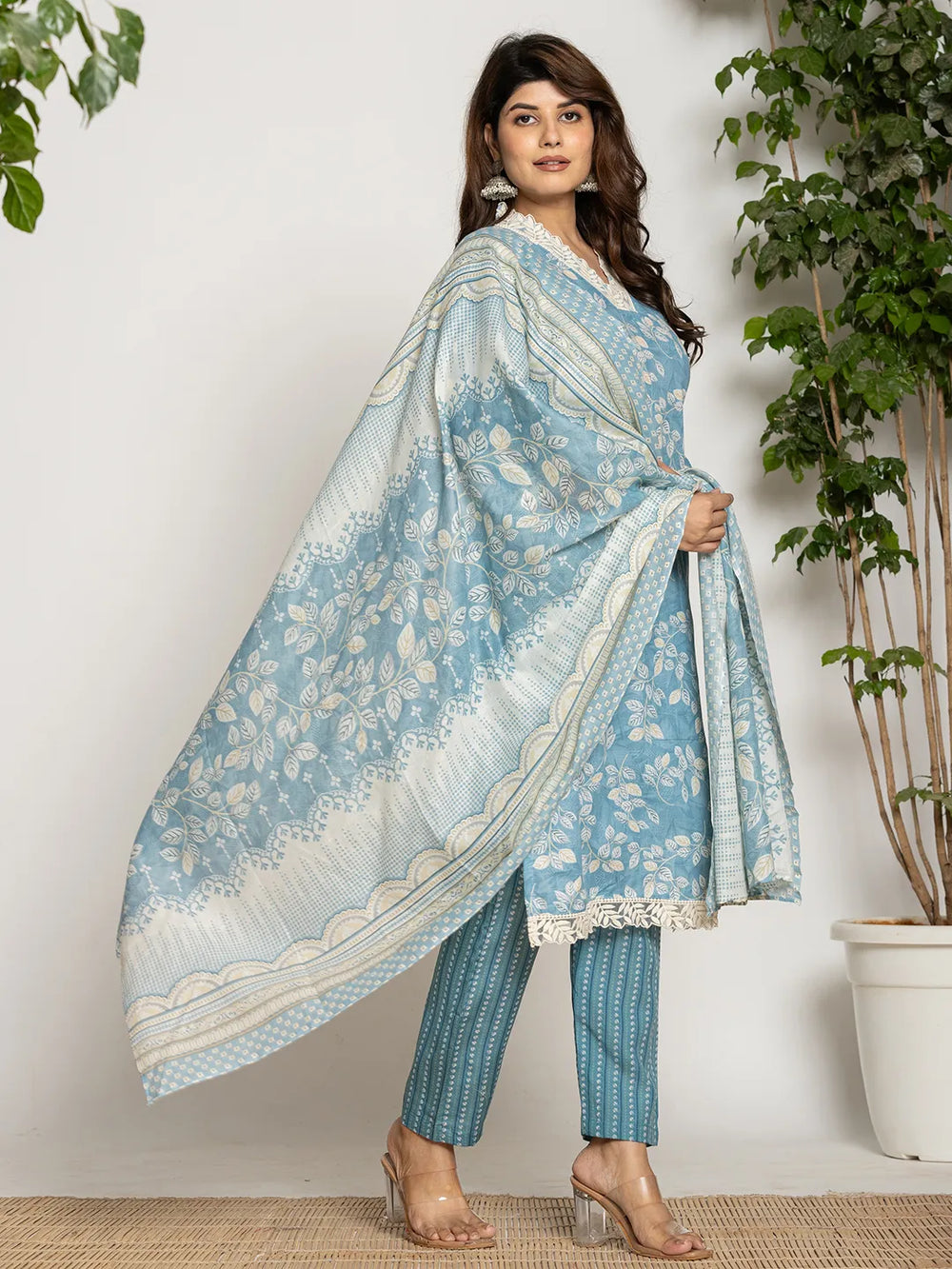 Blue dupatta pant setoffline_sku-67-Yufta Store-A228SKDBL