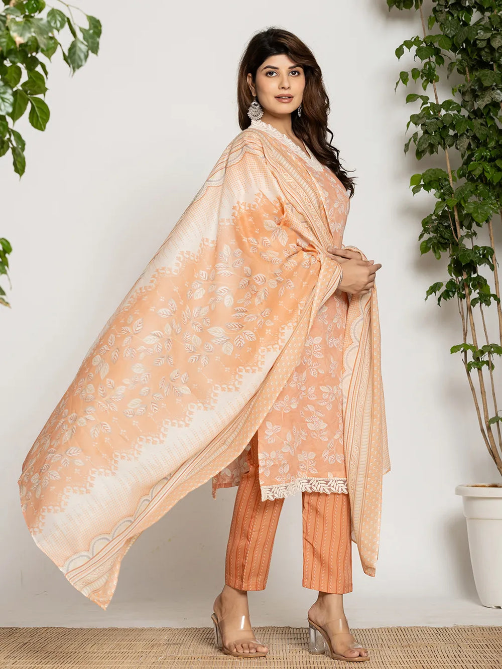 Orange dupatta pant setoffline_sku-70-Yufta Store-A228SKDOR