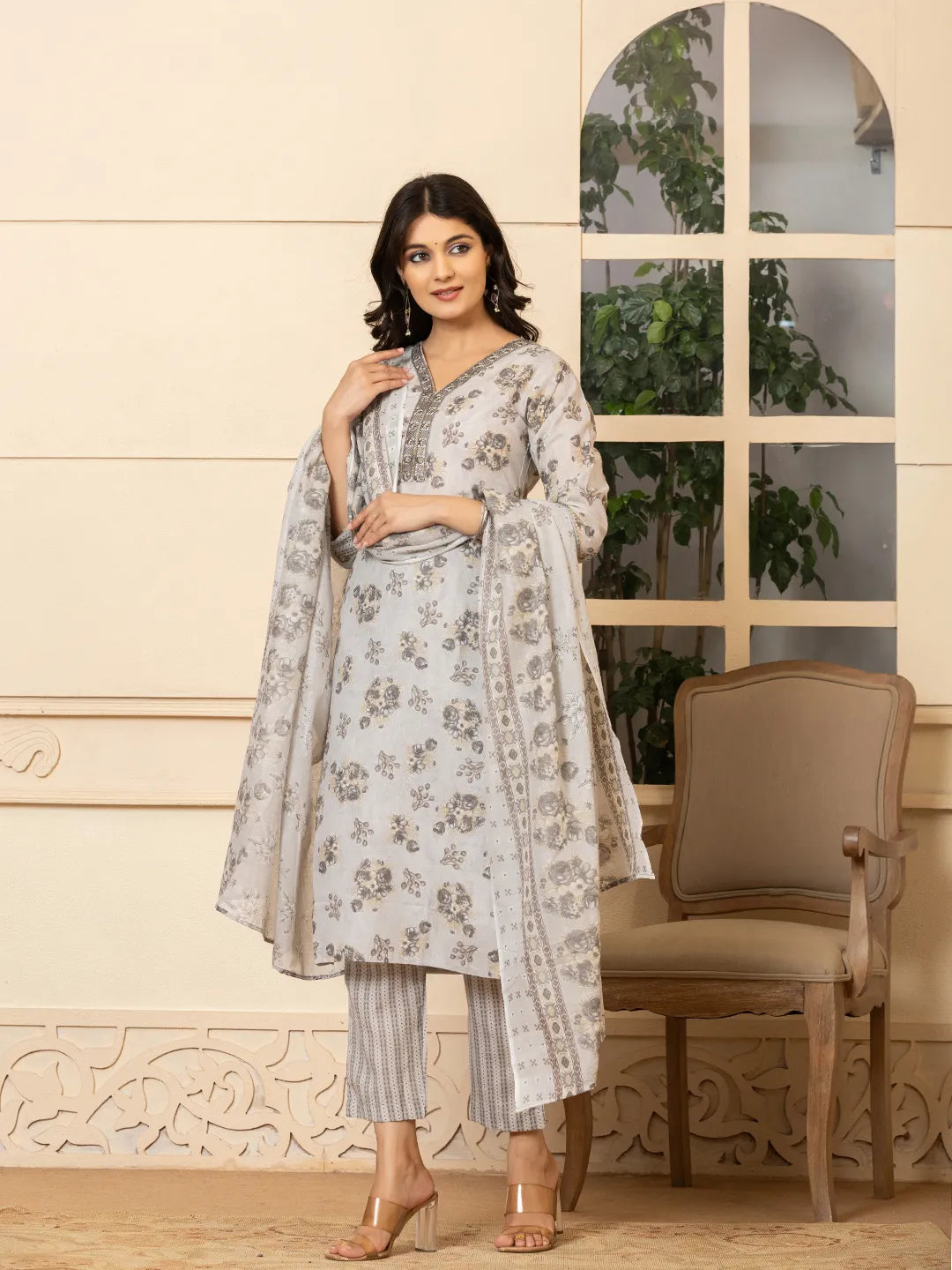 beige kurta dupatta pant setoffline_sku-84-Yufta Store-A233SKDBG