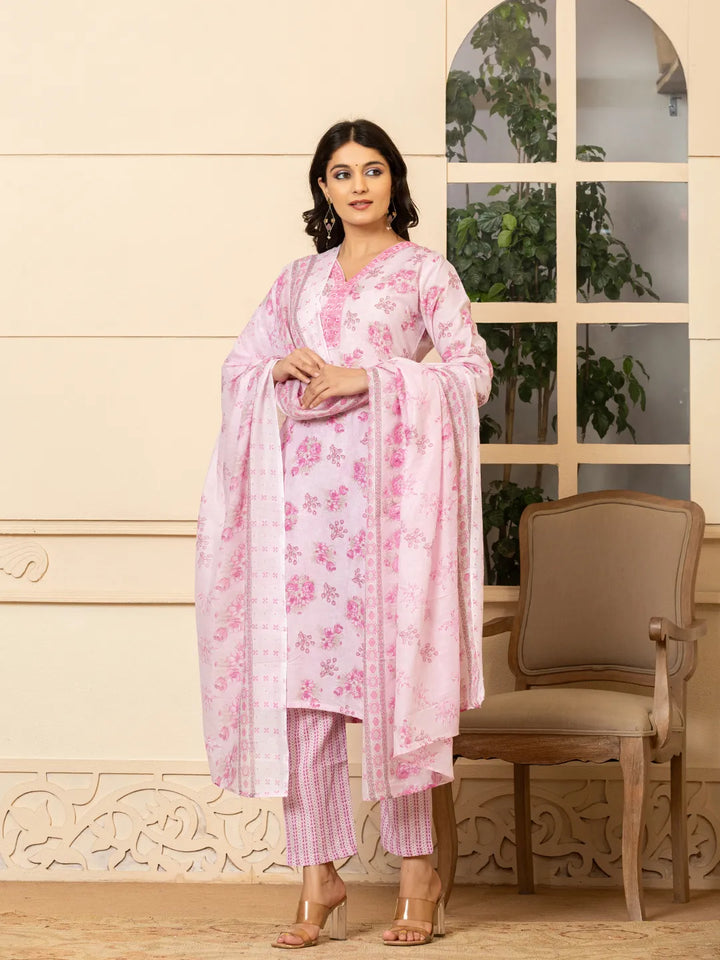 pink kurta dupatta pant setoffline_sku-82-Yufta Store-A233SKDPK