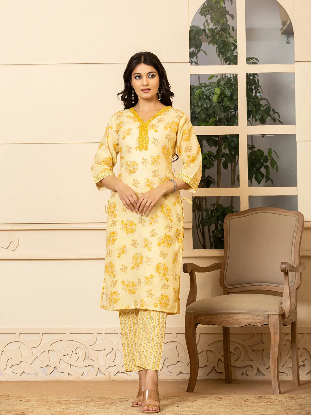 yellow kurta dupatta pant setoffline_sku-83-Yufta Store-A233SKDYL