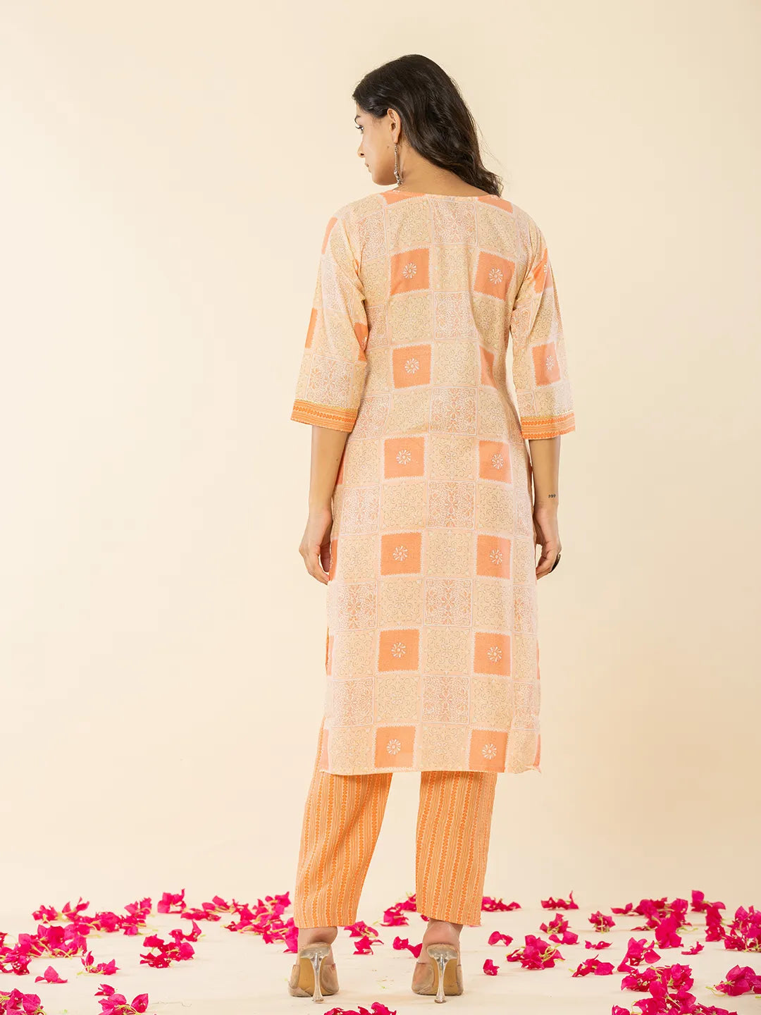 n orange kurta dupatta pant setoffline_sku-88-Yufta Store-A234SKDOR