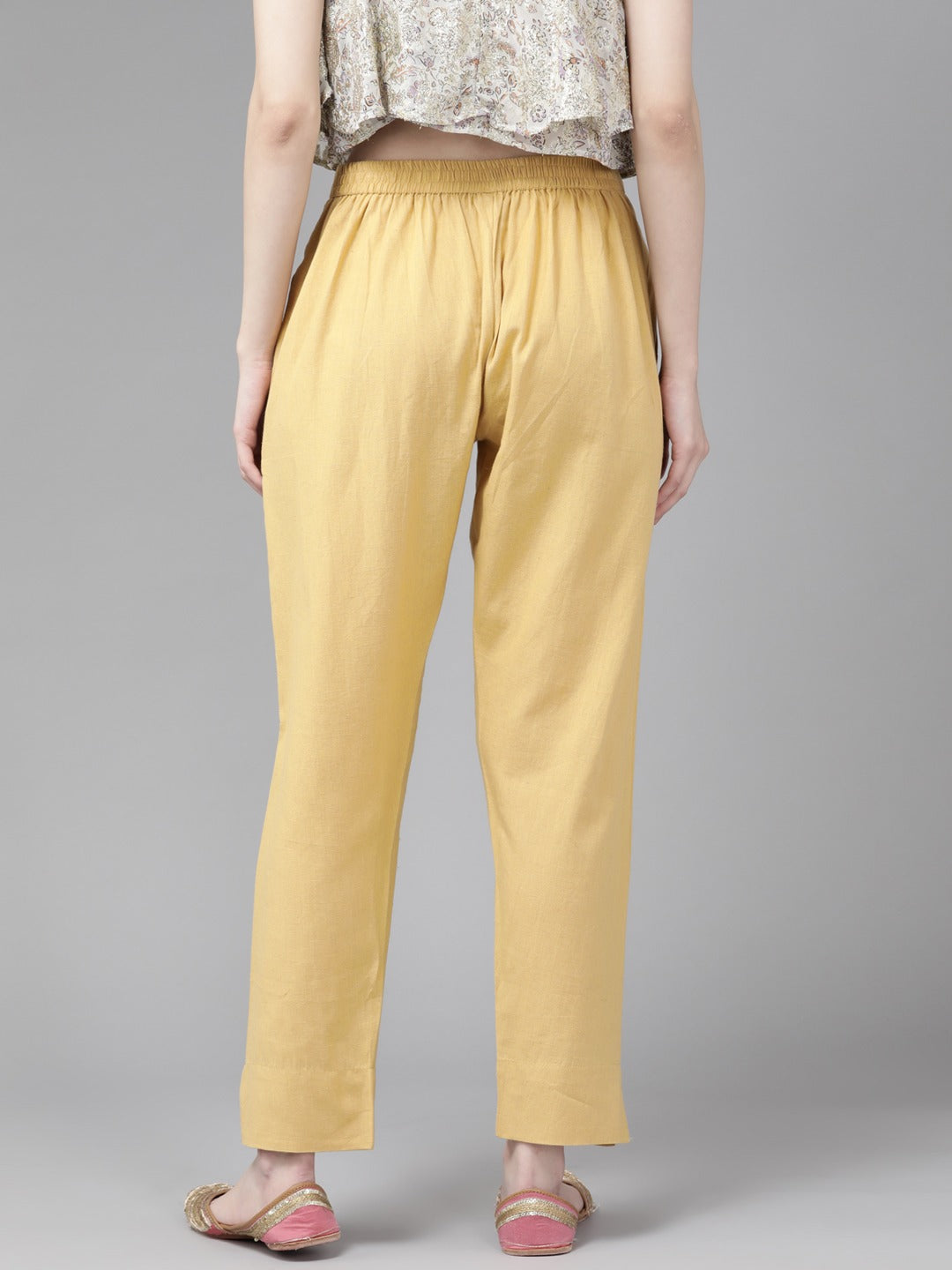 Beige Straight Trousers-Yufta Store-4206PNTBGS