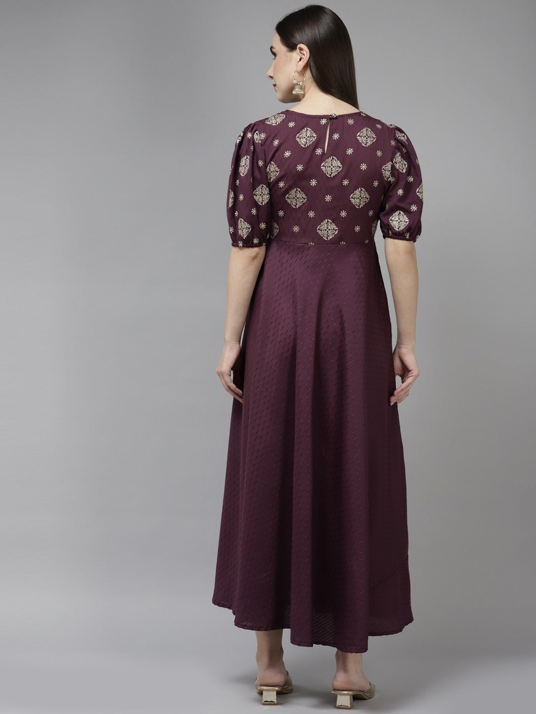 Burgundy Maxi Dress-Yufta Store-9835DRSBUGS